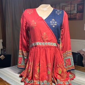 Generation Women BOHO Style Top - Cotton- Tassels - Size 10